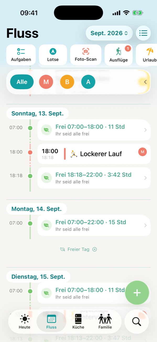 Freiraum Life: Das Training aus RunCoach steht im Fluss bei der Person, der das iPhone gehört