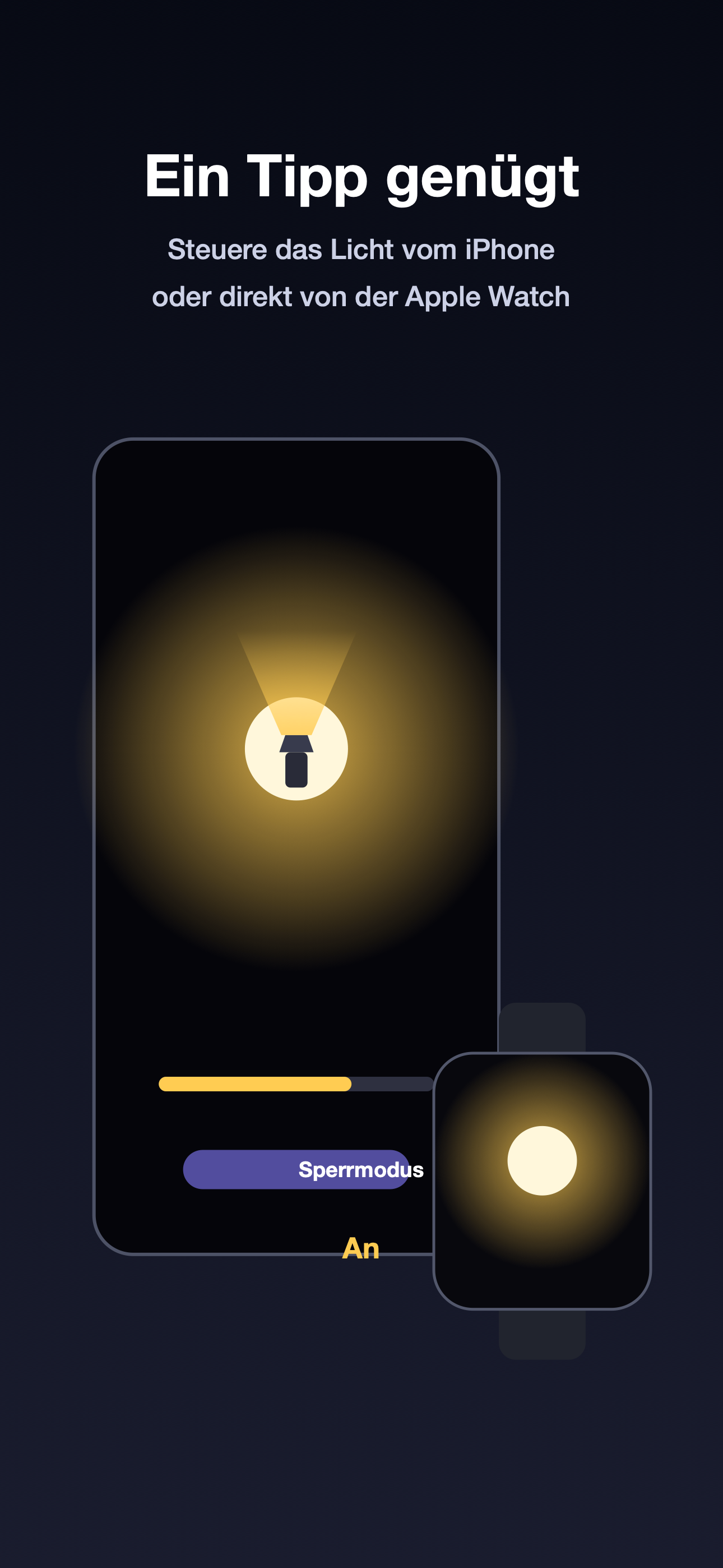 Steuere das Licht vom iPhone oder direkt von der Apple Watch